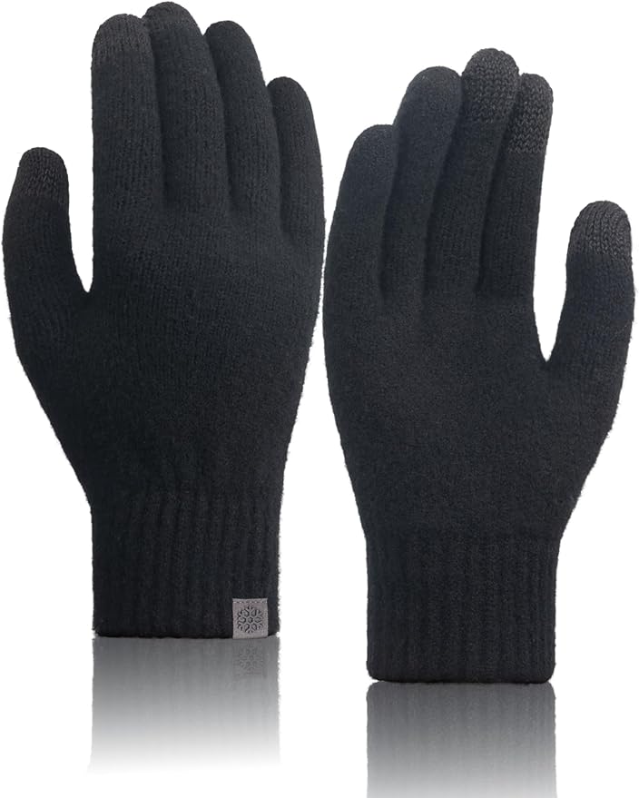Thin knit liner gloves — worn under mittens for Arctic cold layering